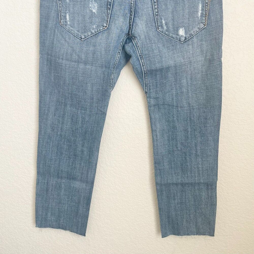 MAN X ONE TEASPOON Mr. Whites Mens Relaxed Tapered Blue Suede Jeans 30R - Picture 10 of 12